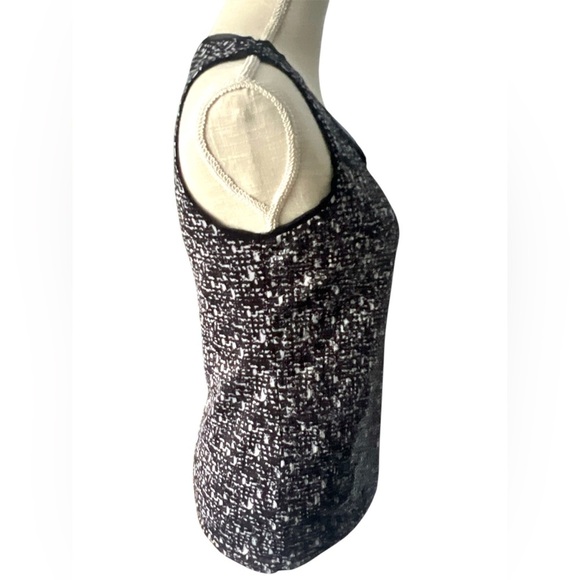 Ann Taylor Black and White Sequin Fitted Tank Top - Picture 3 of 5